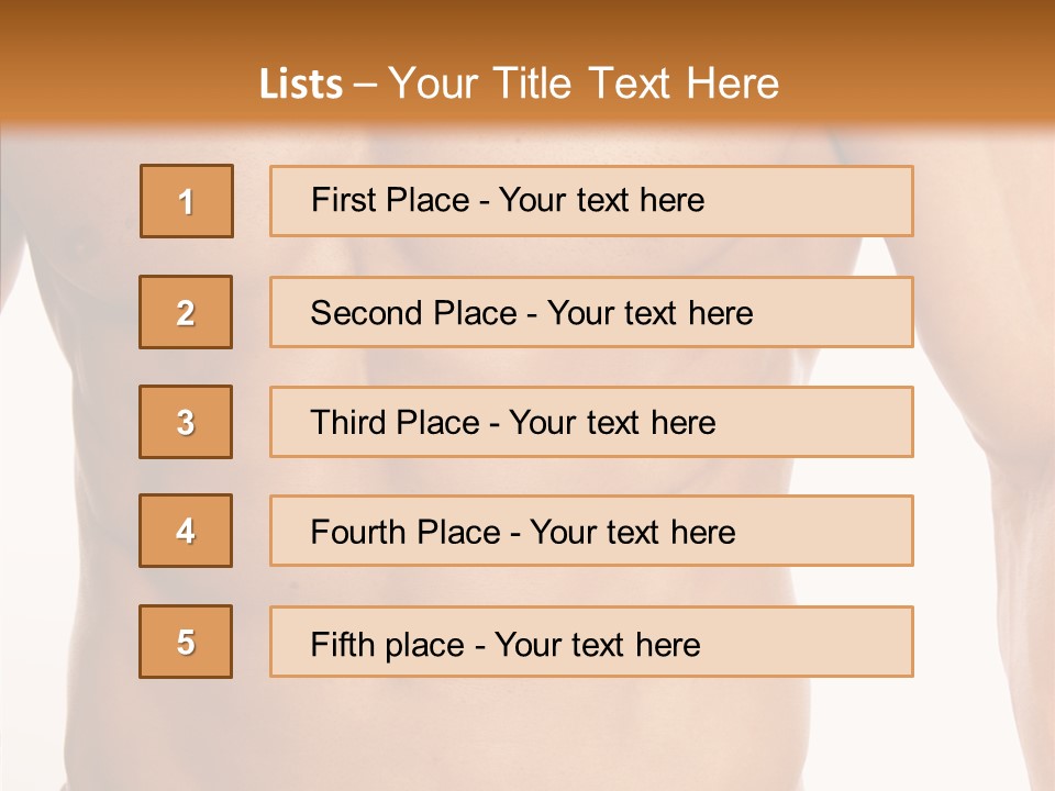 Beauty Sexy Pecks PowerPoint Template
