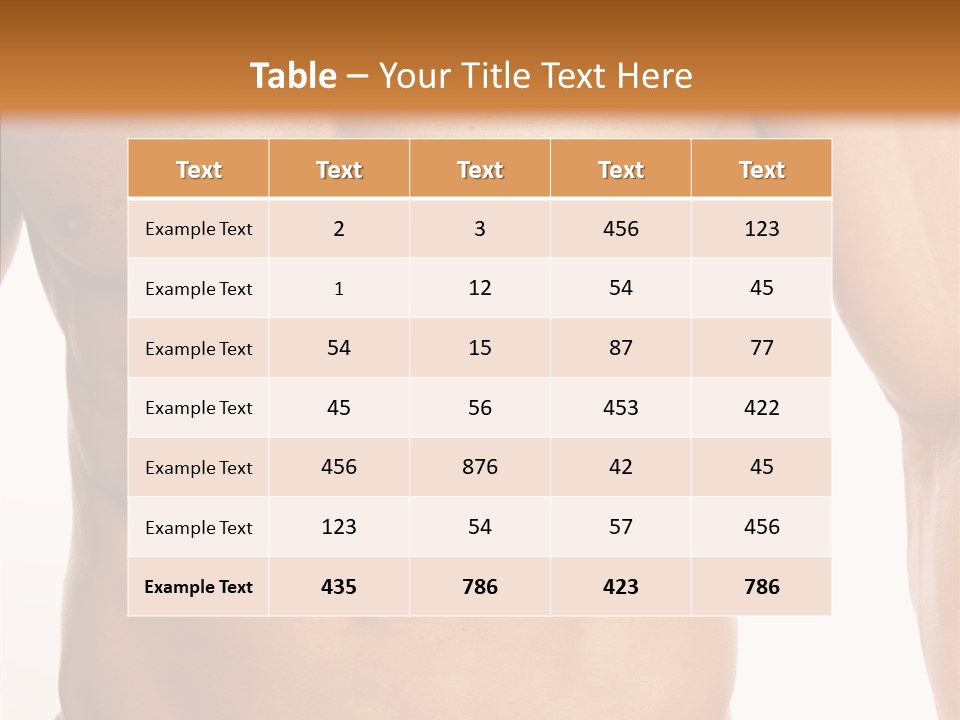 Beauty Sexy Pecks PowerPoint Template