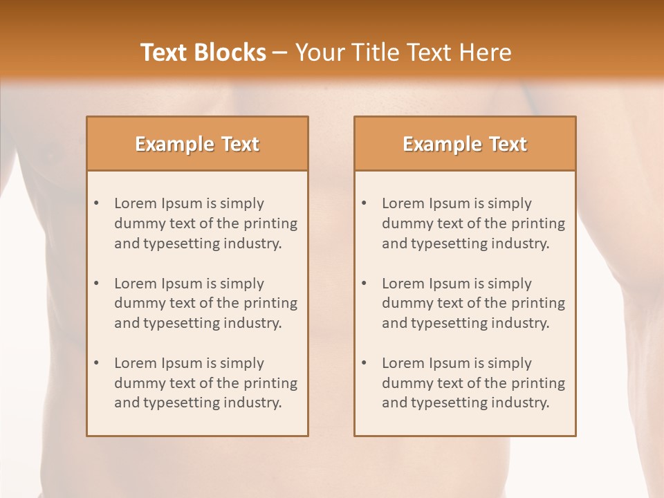 Beauty Sexy Pecks PowerPoint Template