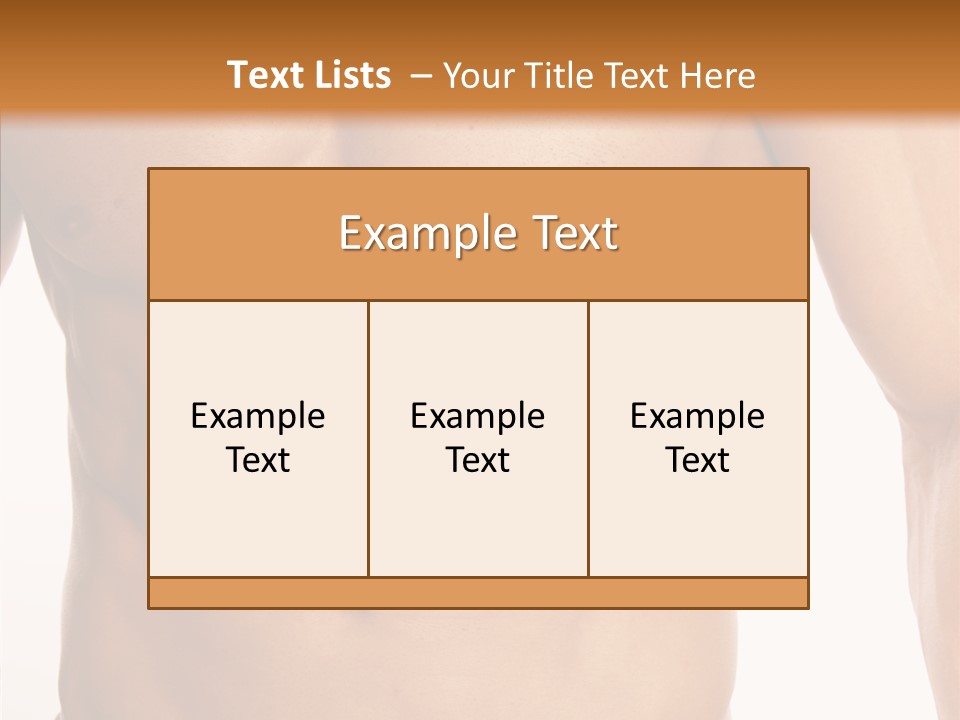Beauty Sexy Pecks PowerPoint Template