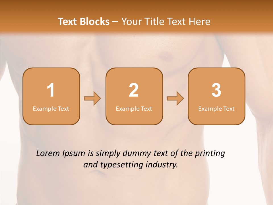 Beauty Sexy Pecks PowerPoint Template