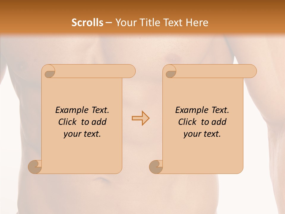 Beauty Sexy Pecks PowerPoint Template