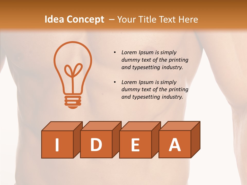 Beauty Sexy Pecks PowerPoint Template