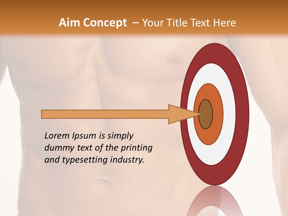 Beauty Sexy Pecks PowerPoint Template