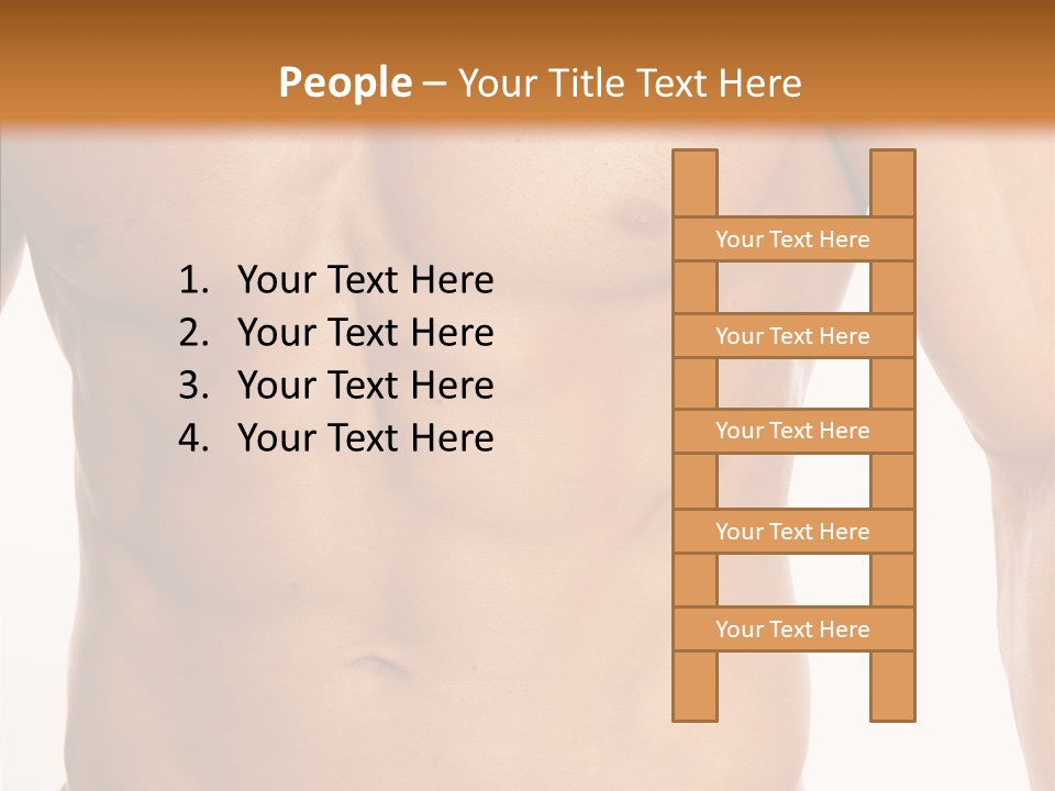 Beauty Sexy Pecks PowerPoint Template