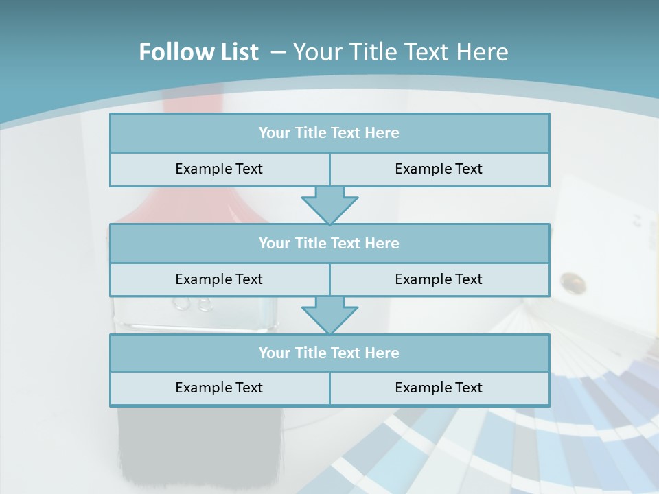 Orange Makeover Turquoise PowerPoint Template