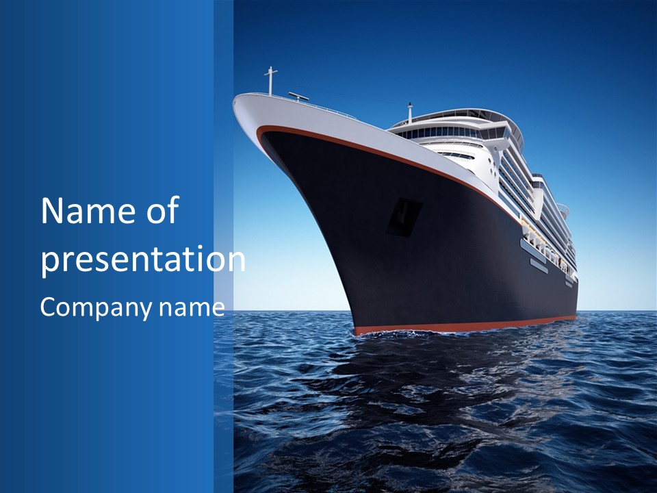Sightseeing Sailing Liner PowerPoint Template