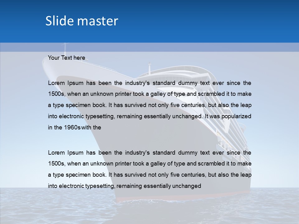 Sightseeing Sailing Liner PowerPoint Template