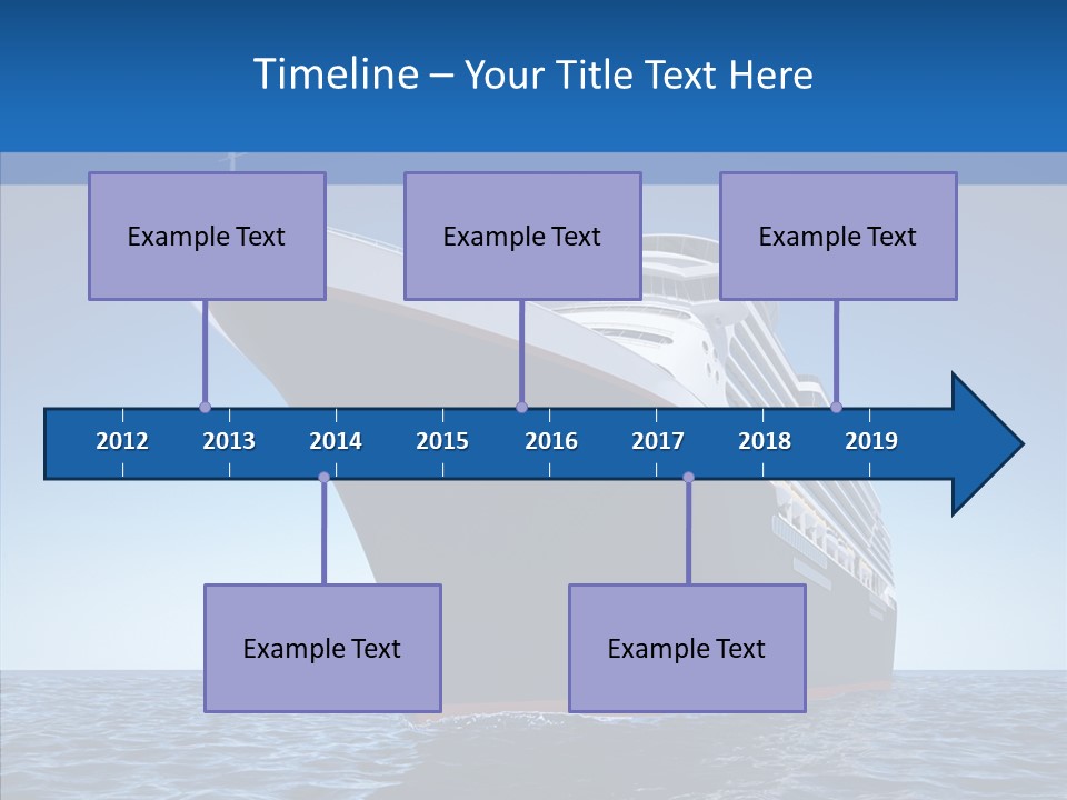 Sightseeing Sailing Liner PowerPoint Template