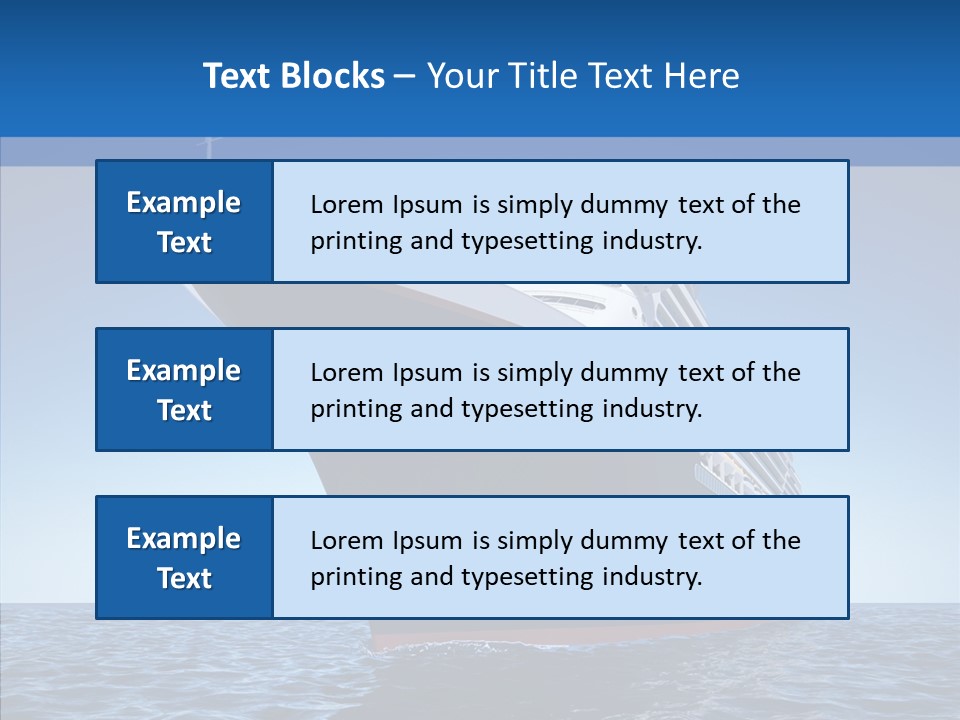 Sightseeing Sailing Liner PowerPoint Template