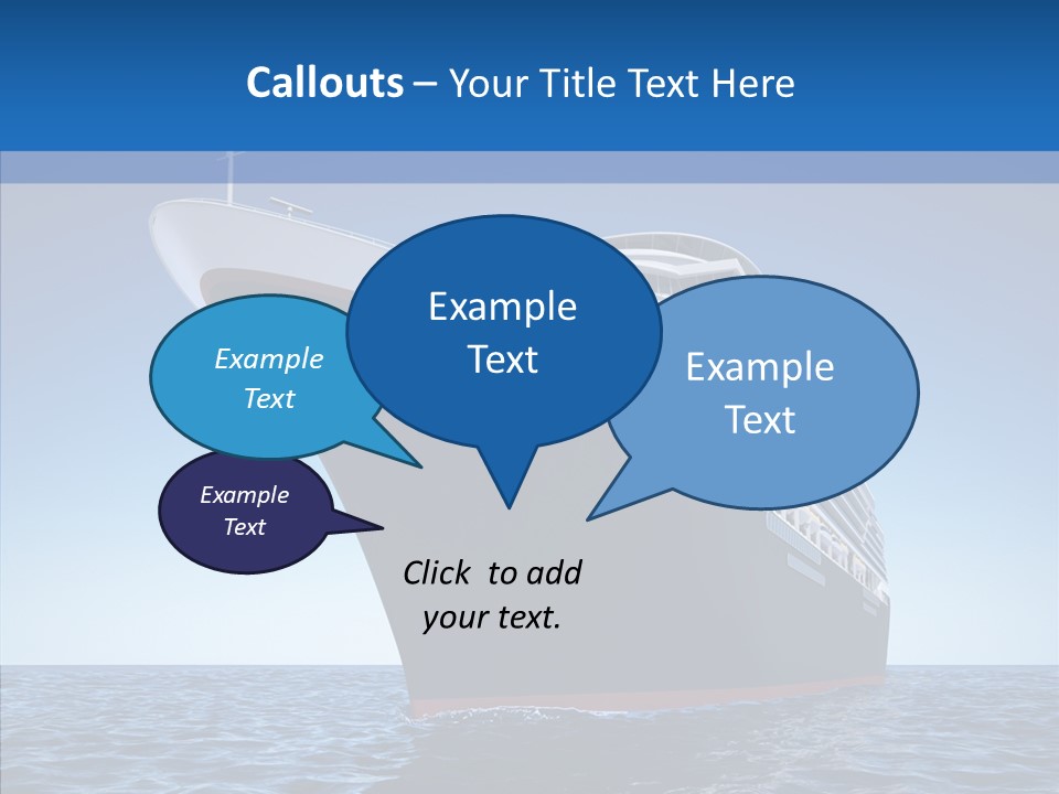 Sightseeing Sailing Liner PowerPoint Template