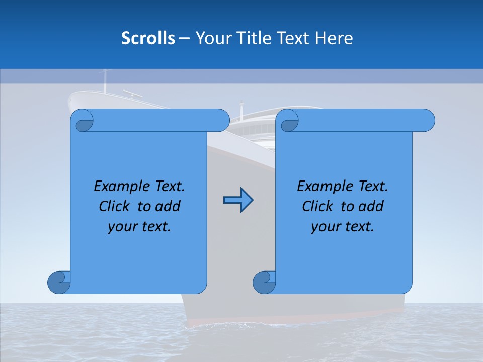 Sightseeing Sailing Liner PowerPoint Template