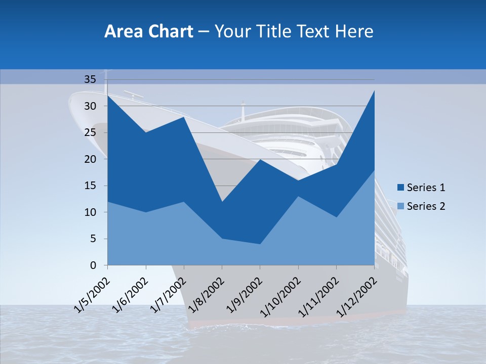 Sightseeing Sailing Liner PowerPoint Template