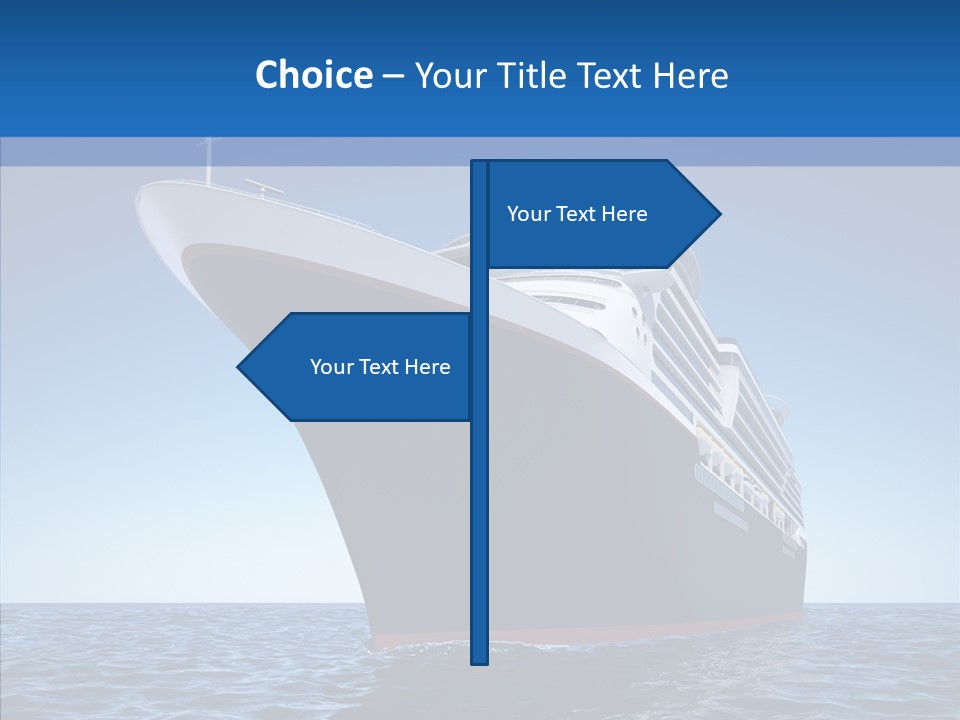 Sightseeing Sailing Liner PowerPoint Template
