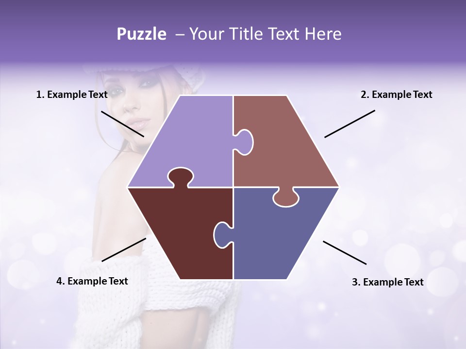 Lady Hands Portrait PowerPoint Template