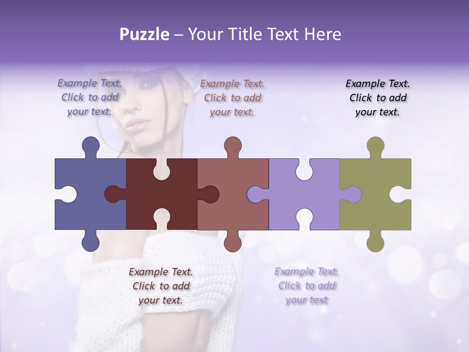 Lady Hands Portrait PowerPoint Template