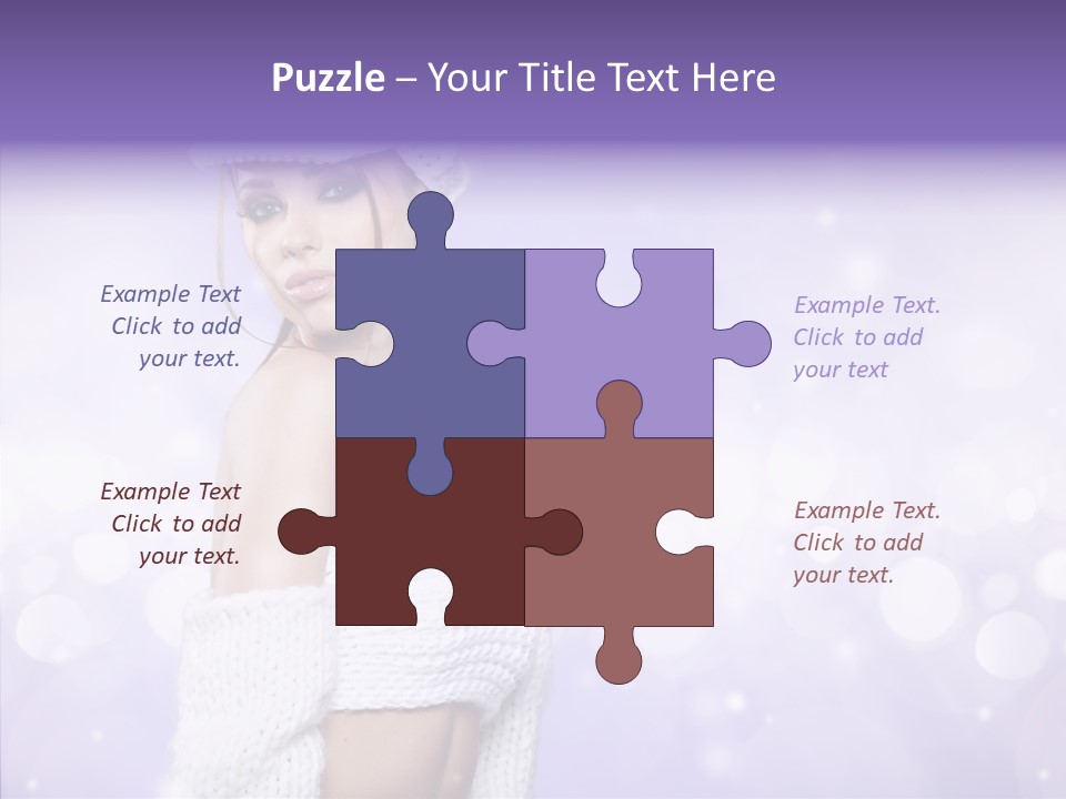 Lady Hands Portrait PowerPoint Template