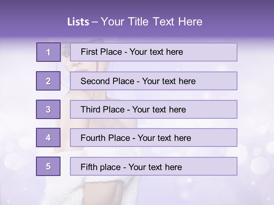 Lady Hands Portrait PowerPoint Template