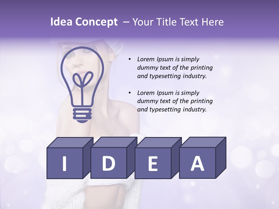 Lady Hands Portrait PowerPoint Template