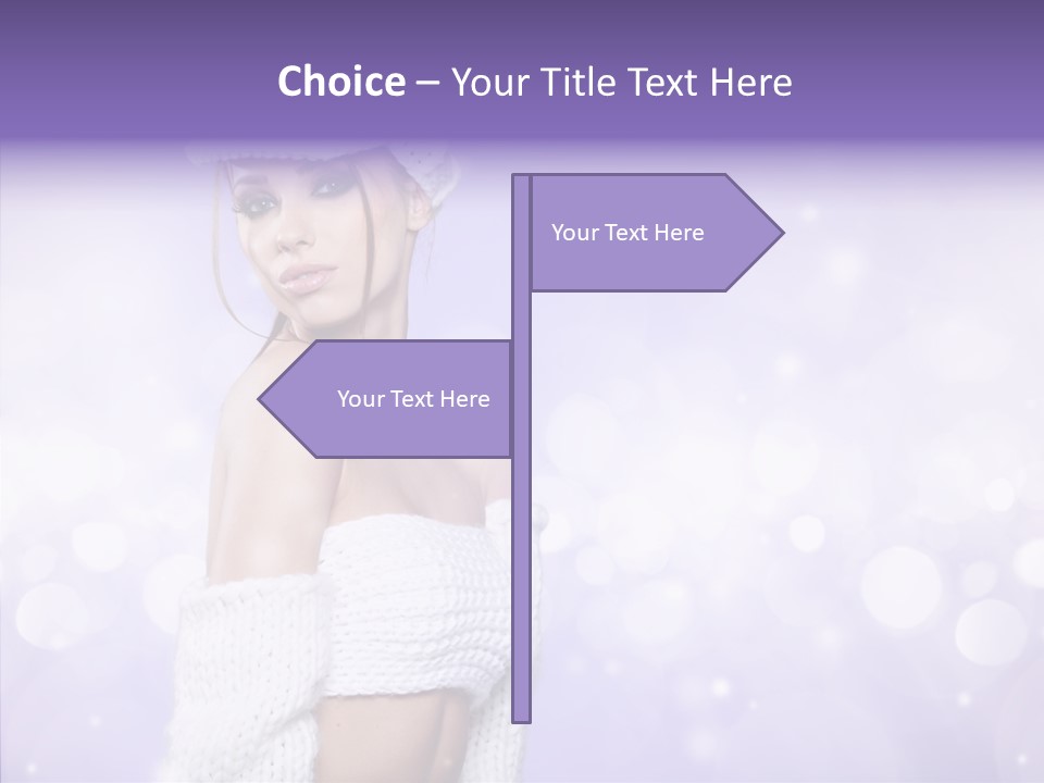 Lady Hands Portrait PowerPoint Template