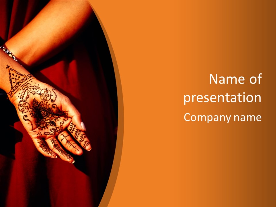 Cultural Hand Asian PowerPoint Template