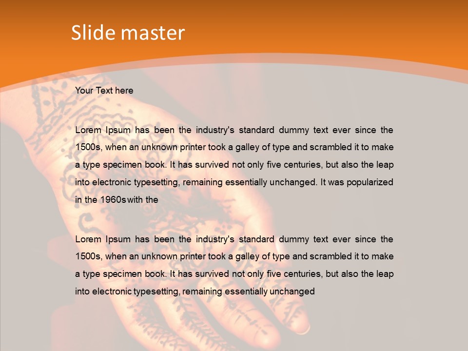 Cultural Hand Asian PowerPoint Template