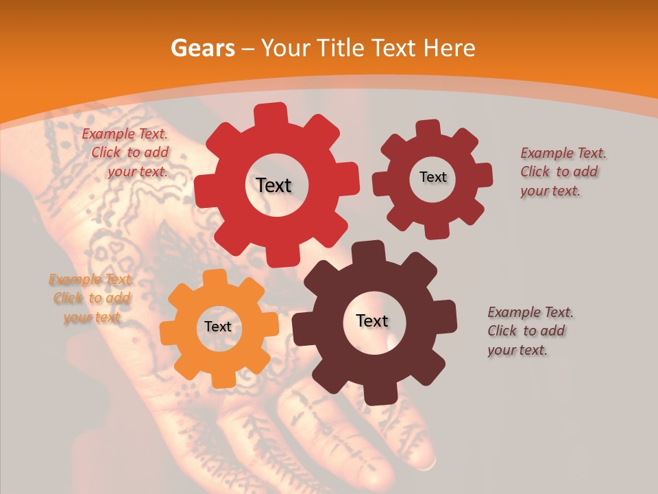 Cultural Hand Asian PowerPoint Template