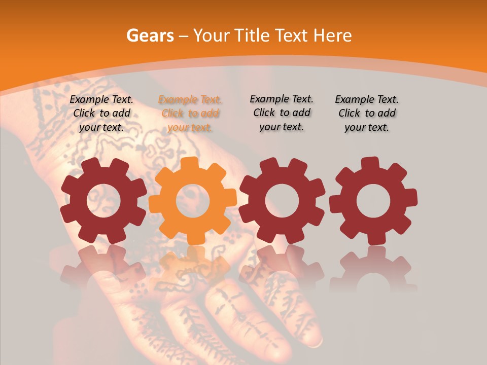 Cultural Hand Asian PowerPoint Template