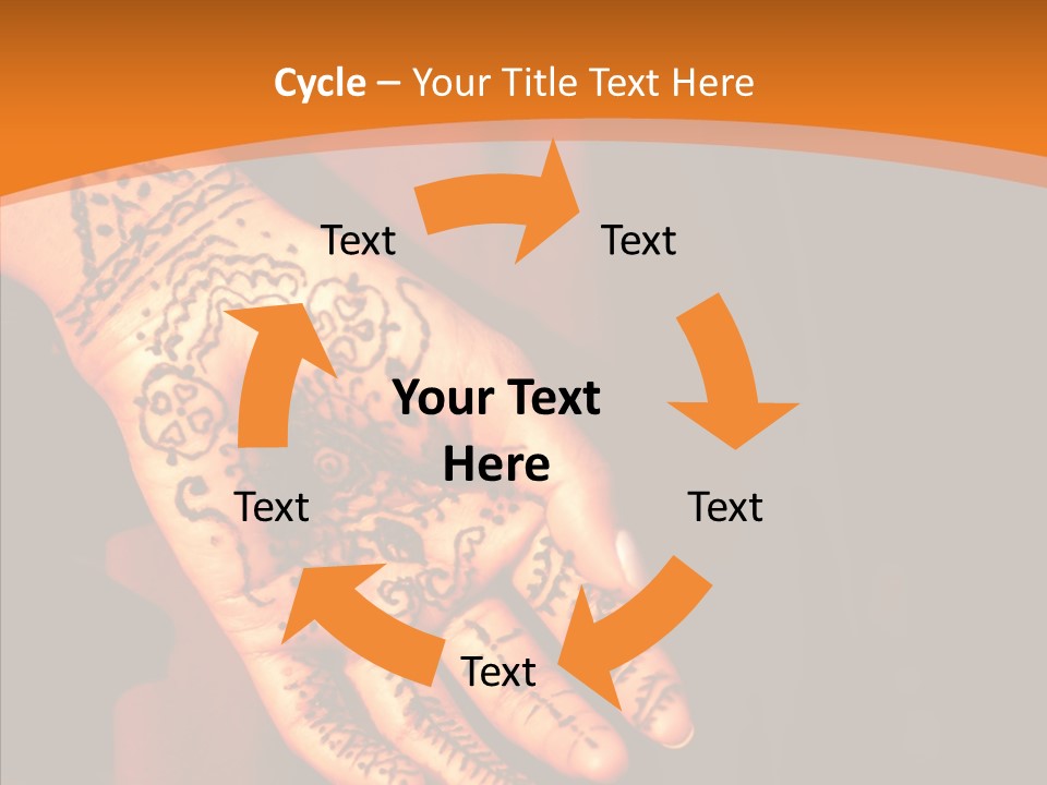 Cultural Hand Asian PowerPoint Template