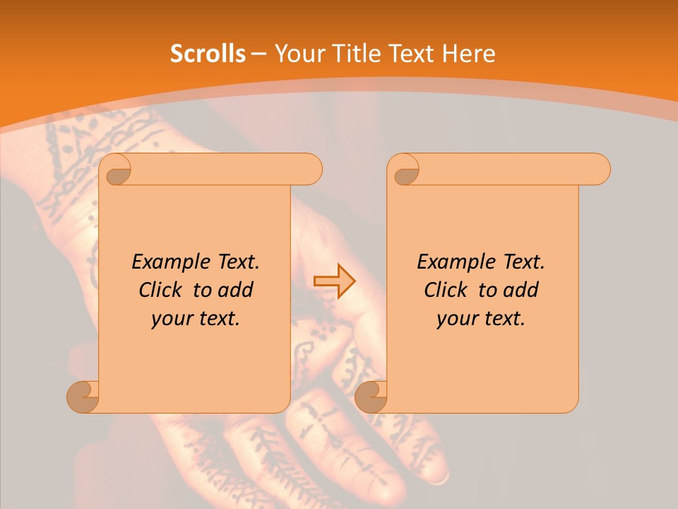 Cultural Hand Asian PowerPoint Template