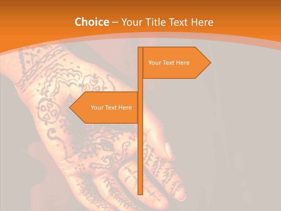 Cultural Hand Asian PowerPoint Template