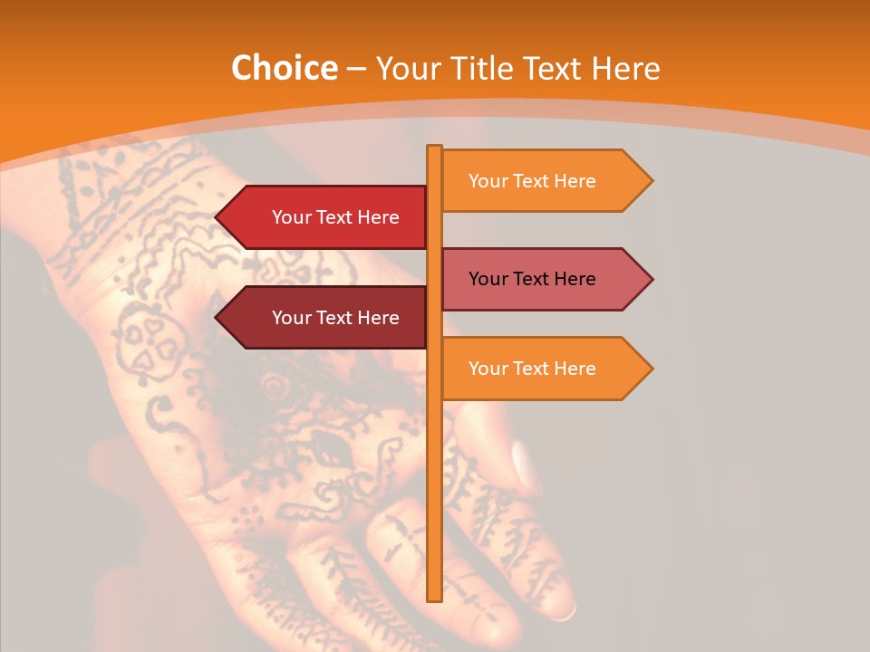 Cultural Hand Asian PowerPoint Template