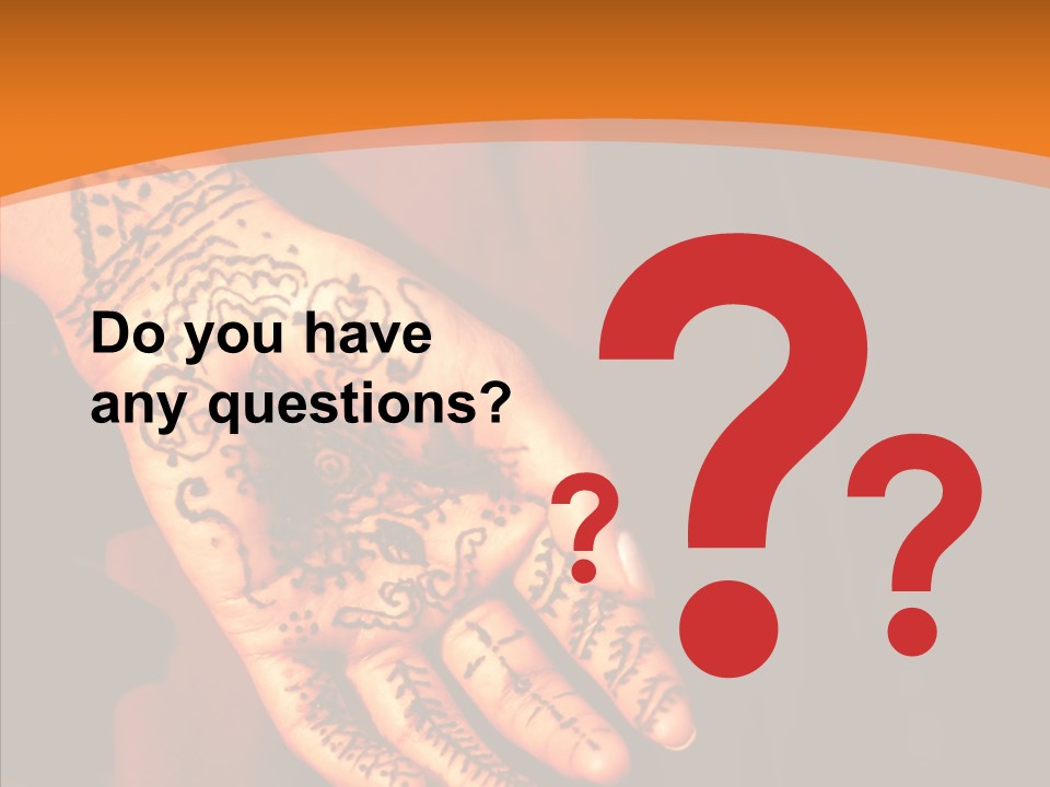 Cultural Hand Asian PowerPoint Template