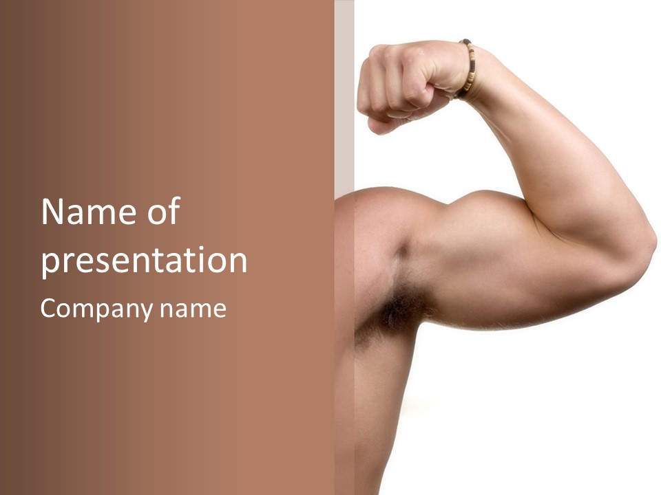 Barbell Y Train PowerPoint Template