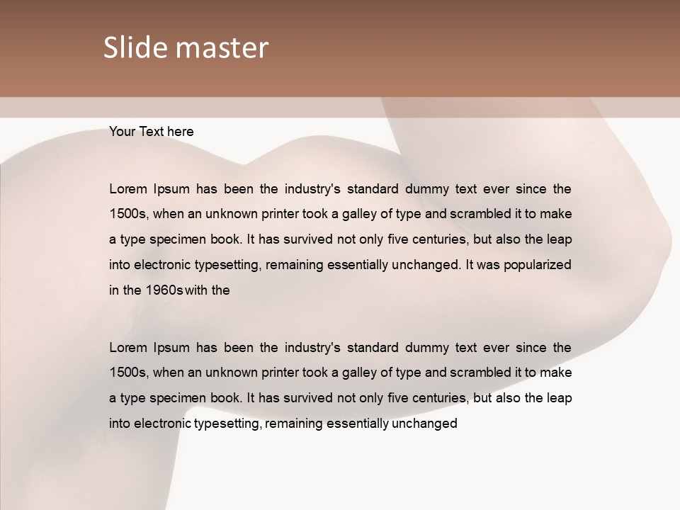 Barbell Y Train PowerPoint Template