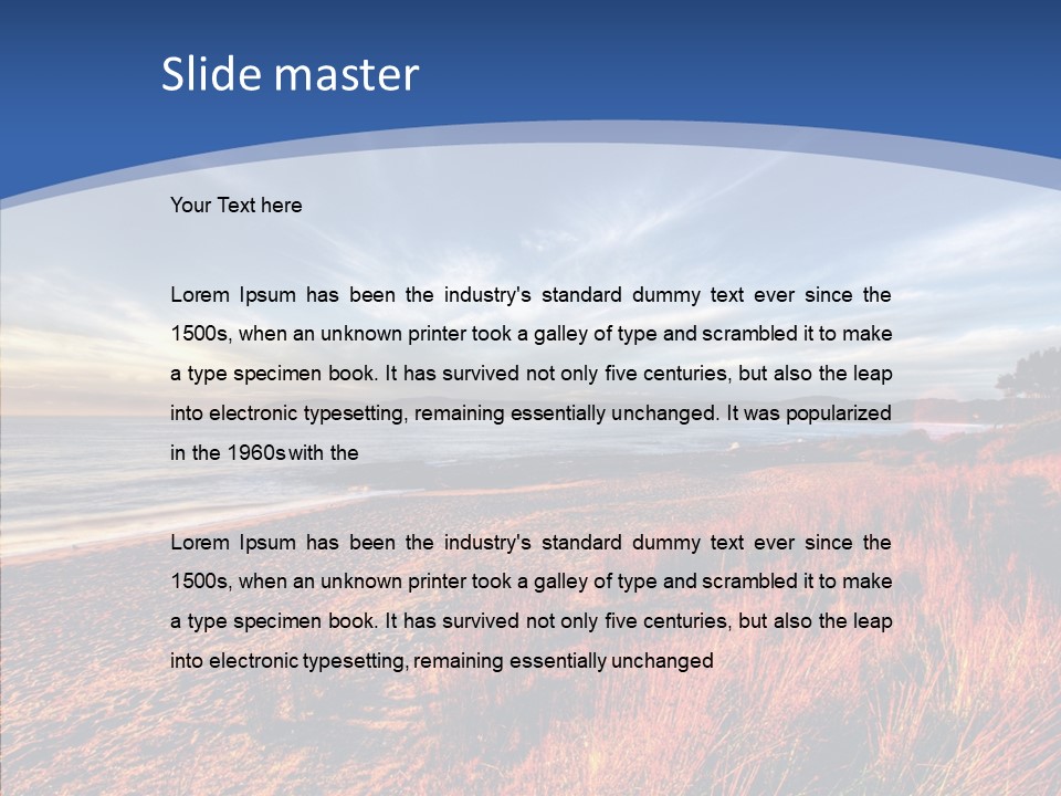 Blue Daylight Cabin PowerPoint Template