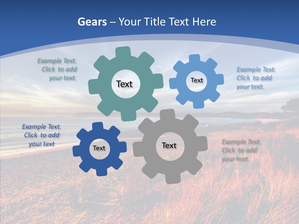 Blue Daylight Cabin PowerPoint Template