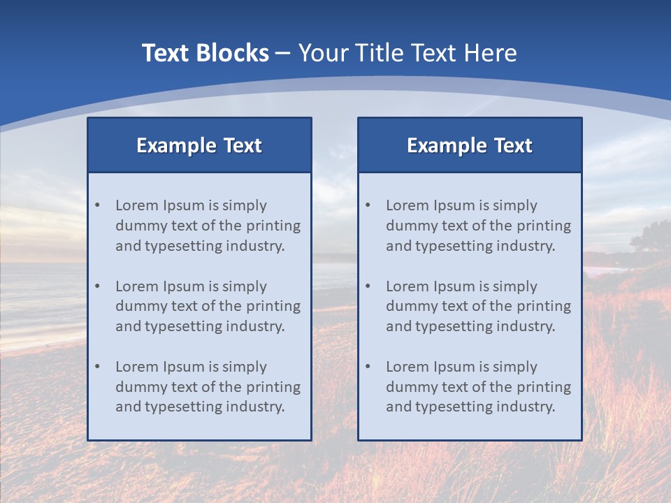 Blue Daylight Cabin PowerPoint Template