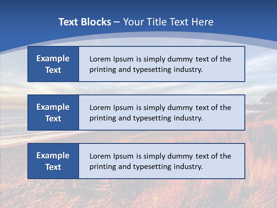 Blue Daylight Cabin PowerPoint Template