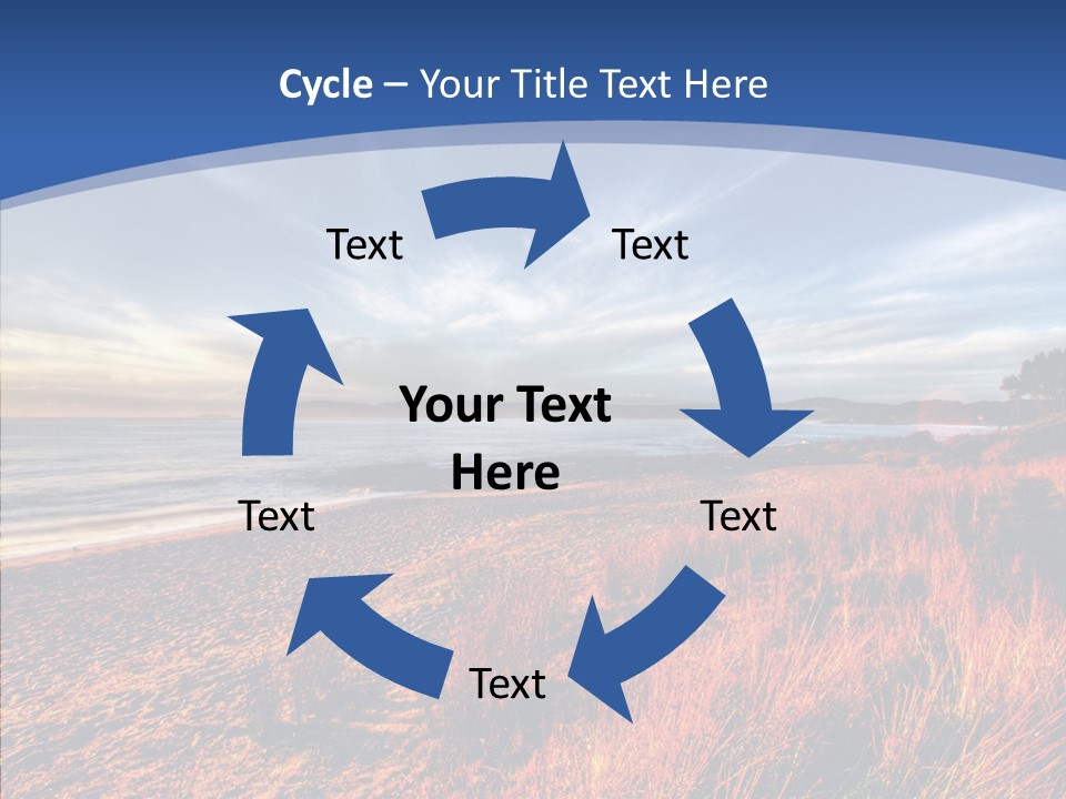 Blue Daylight Cabin PowerPoint Template