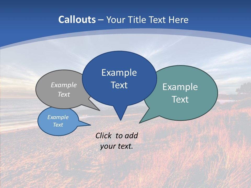Blue Daylight Cabin PowerPoint Template