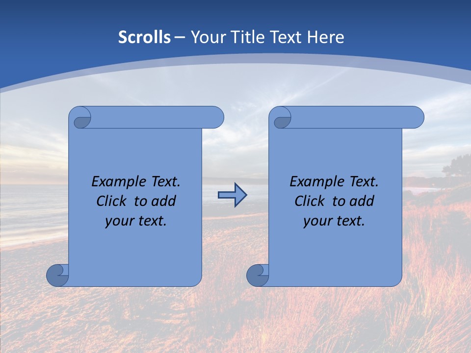 Blue Daylight Cabin PowerPoint Template