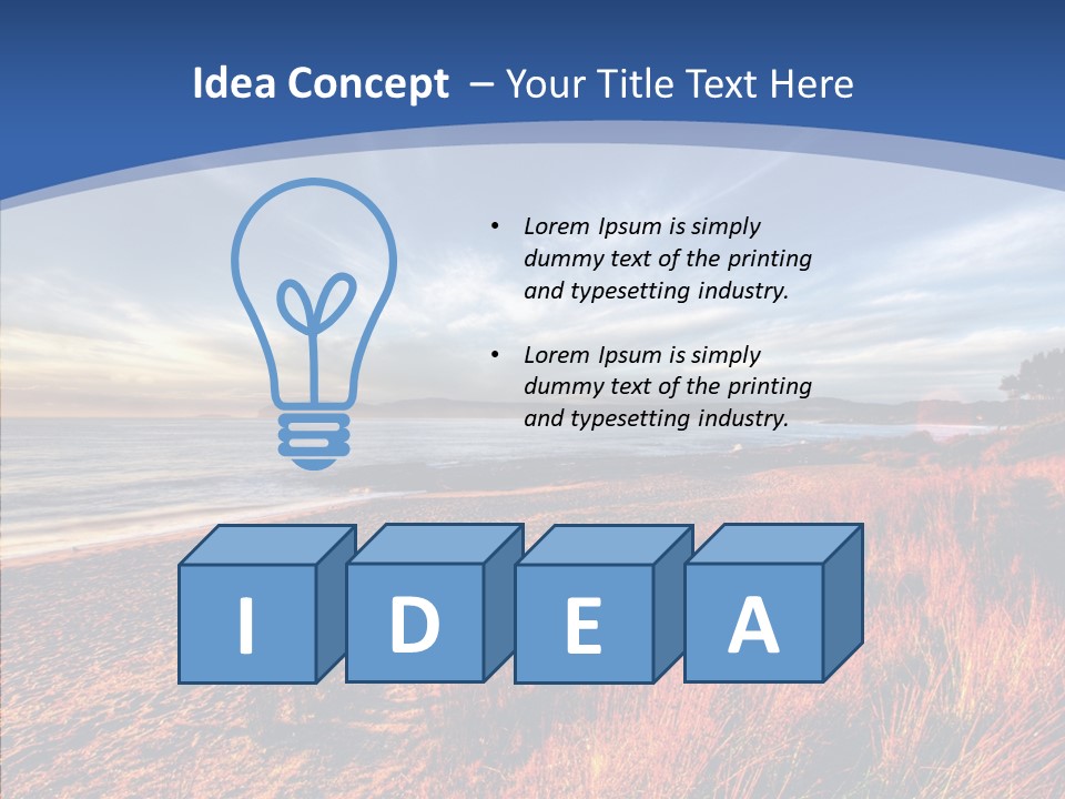 Blue Daylight Cabin PowerPoint Template