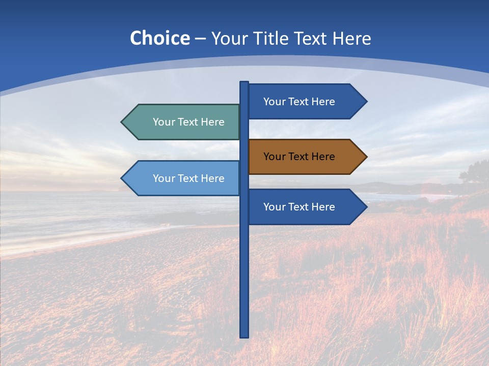 Blue Daylight Cabin PowerPoint Template