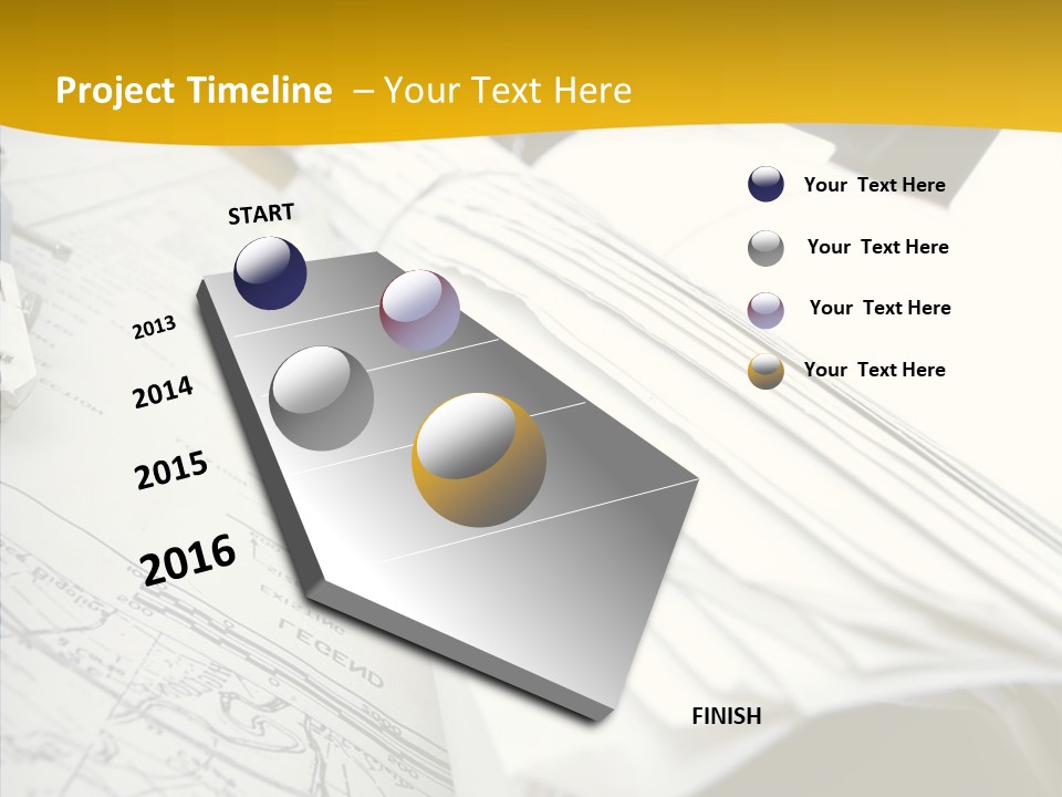 Room Compass Work PowerPoint Template