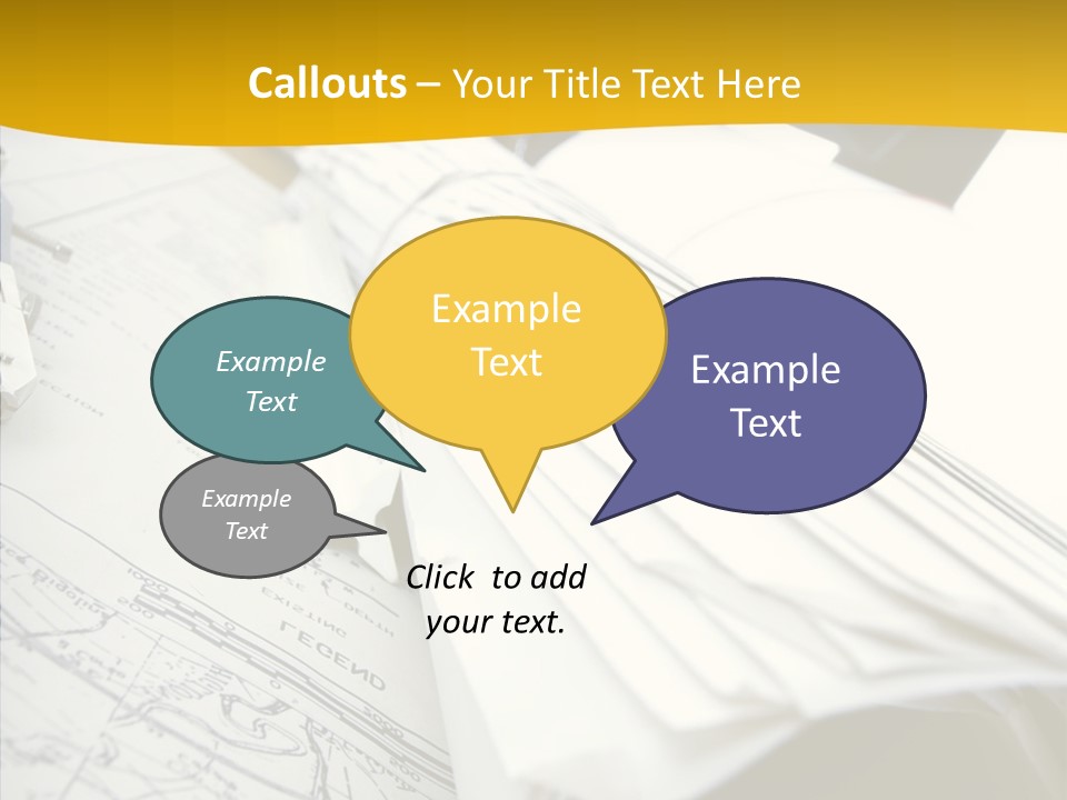 Room Compass Work PowerPoint Template