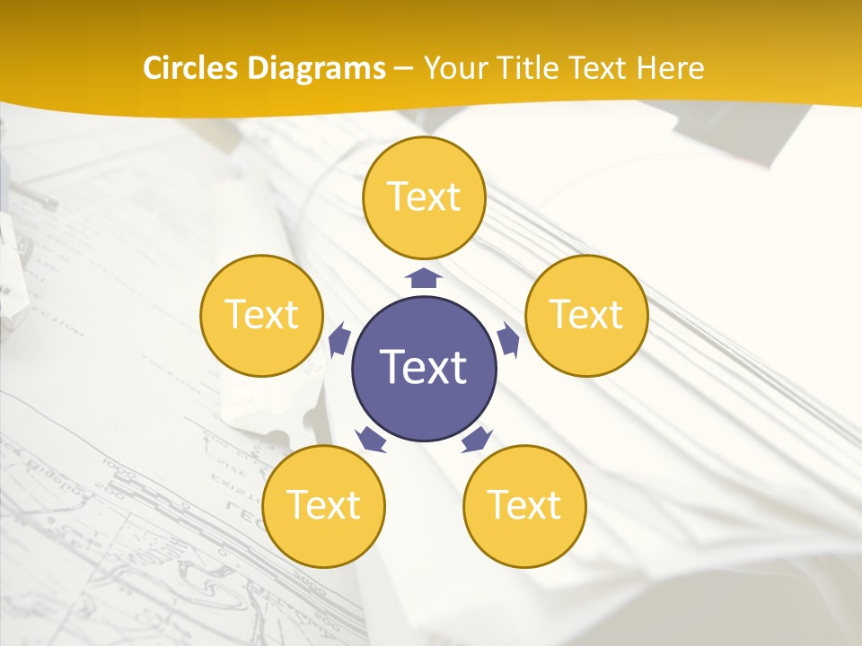 Room Compass Work PowerPoint Template