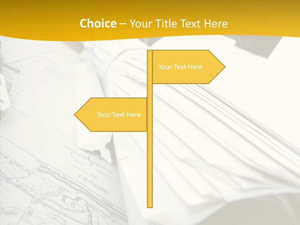 Room Compass Work PowerPoint Template