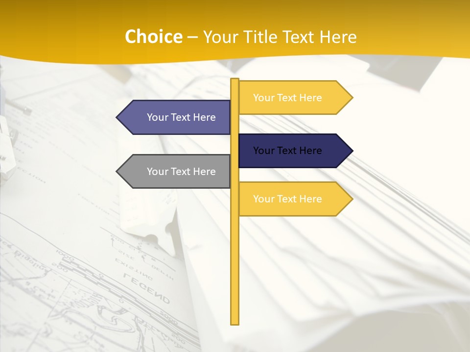 Room Compass Work PowerPoint Template