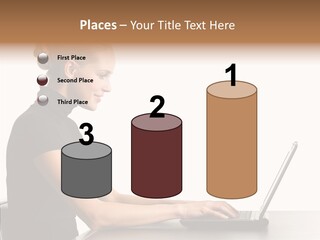 Happy Business Lady Girl PowerPoint Template